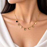 Sept Lunes Disc Station Necklace