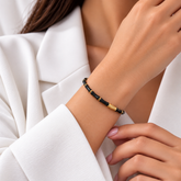 Noir Bamboo Enamel Bangle