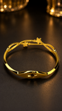 18K Gold Plated Dual Star Anti Tarnish Bracelet for Women | Waterproof | Stainless Steel | Premium Adjustable Bangle