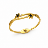 Celestial Dual Star Anti Tarnish Bracelet for Women | 18K Gold Plated Stainless Steel | Waterproof & Hypoallergenic