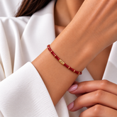 Rouge Bamboo Enamel Bangle