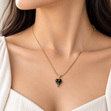 Coeur Noir & Or Pendant Necklace