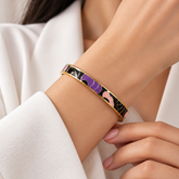 Abstract Bloom Enamel Bangle