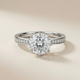 Eternal Solitaire Ring - front view on neutral background