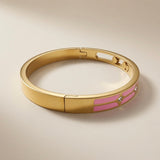 Blush Stripe Crystal Bangle