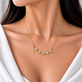 Five Cushion Crystal Convertible Station Necklace