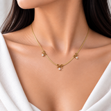 Trois Noeuds Pearl Herringbone Necklace