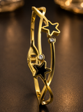 Celestial Dual Star Anti Tarnish Bracelet for Women | 18K Gold Plated Stainless Steel | Waterproof & Hypoallergenic