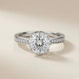 Eternal Solitaire Ring - front view on neutral background