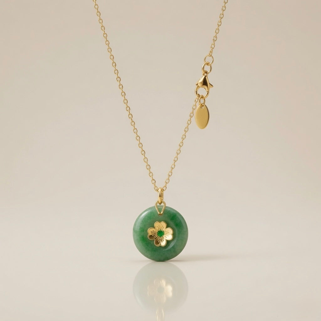 Jade Bloom Pendant Necklace