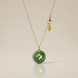 Jade Bloom Pendant Necklace