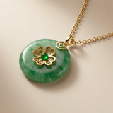 Jade Bloom Pendant Necklace