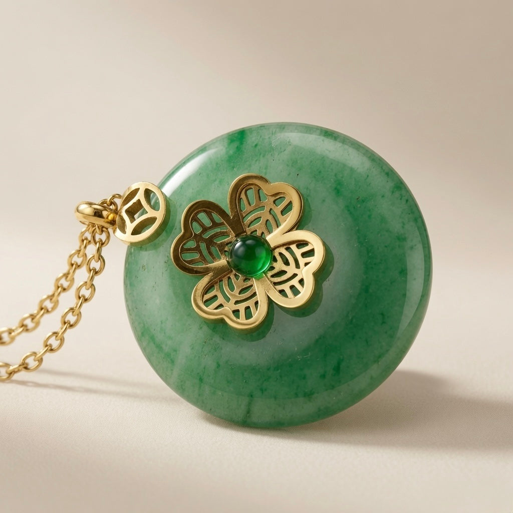 Jade Bloom Pendant Necklace