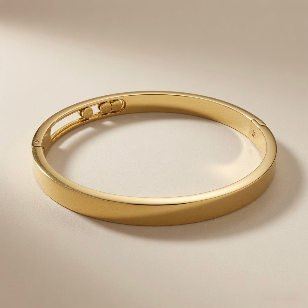 Blush Stripe Crystal Bangle