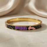 Abstract Bloom Enamel Bangle