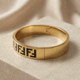 Signature Gold Anti-Tarnish F Bangle