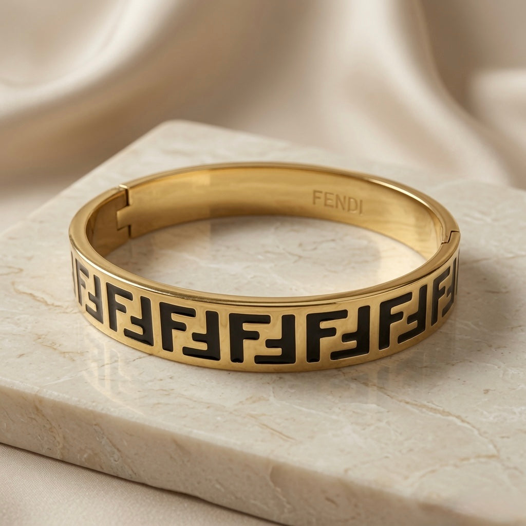 Signature Gold Anti-Tarnish F Bangle