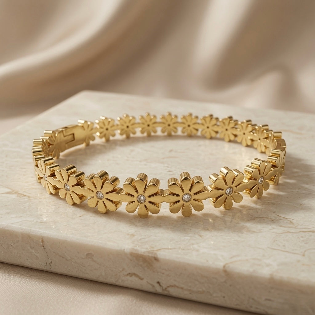 Golden Daisy Chain Bracelet