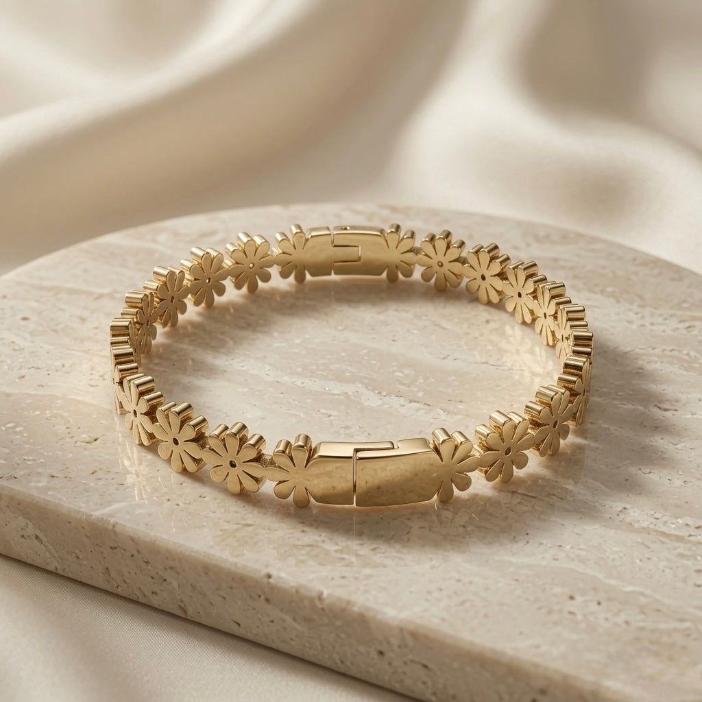 Golden Daisy Chain Bracelet
