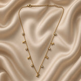 Gold Letter Charm Crystal Necklace
